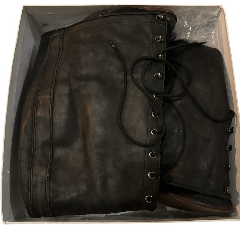 Jeffrey Campbell Black Lace-Up Over-The-Knee Boots - Picture 3 of 4